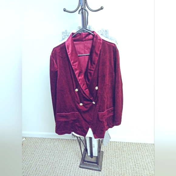 SHEIN Jackets & Blazers - Velvet Double Breasted Blazer